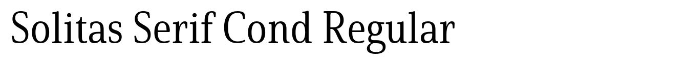 Solitas Serif Cond Regular
